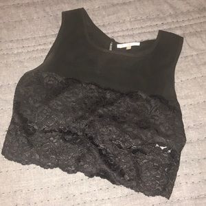 Large Black lace Toska crop top